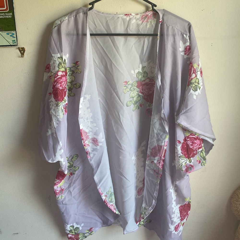Women’s Floral See Through Cardigan